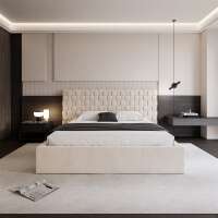 Polsterbett CASCADA im weichem Samt Bezugstoff MAGIC VELVET mit Bettkasten und Lattenrost mit 32 Lamellen