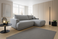 VENTO 1 Ecksofa im kuschelligem Stoff mit Schlaffunktion...