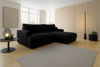 VENTO 1 Ecksofa im kuschelligem Stoff mit Schlaffunktion u. Bettkasten
