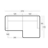 Ecksofa VENTO 1 im kuschelligem Bezugstoff mit Schlaffunktion u. Bettkasten