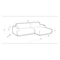 Ecksofa VENTO 1 im kuschelligem Bezugstoff mit Schlaffunktion u. Bettkasten