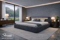 Luxus Polsterbett SHAGGY – Mika – Inkl. LED-Beleuchtung, Bettkasten & 32er Lattenrost