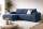 Ecksofa BERI in breitem CORD Stoff mit Schlaffunktion u. Bettkasten